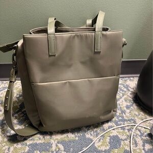 Beis Olive Green Commuter Tote Bag